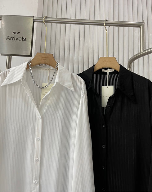 MATINEE Fringe-hem Collar Down Shirts